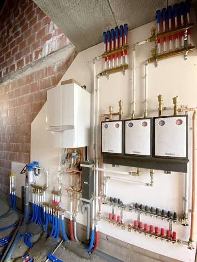 Installation complète du système de chauffage